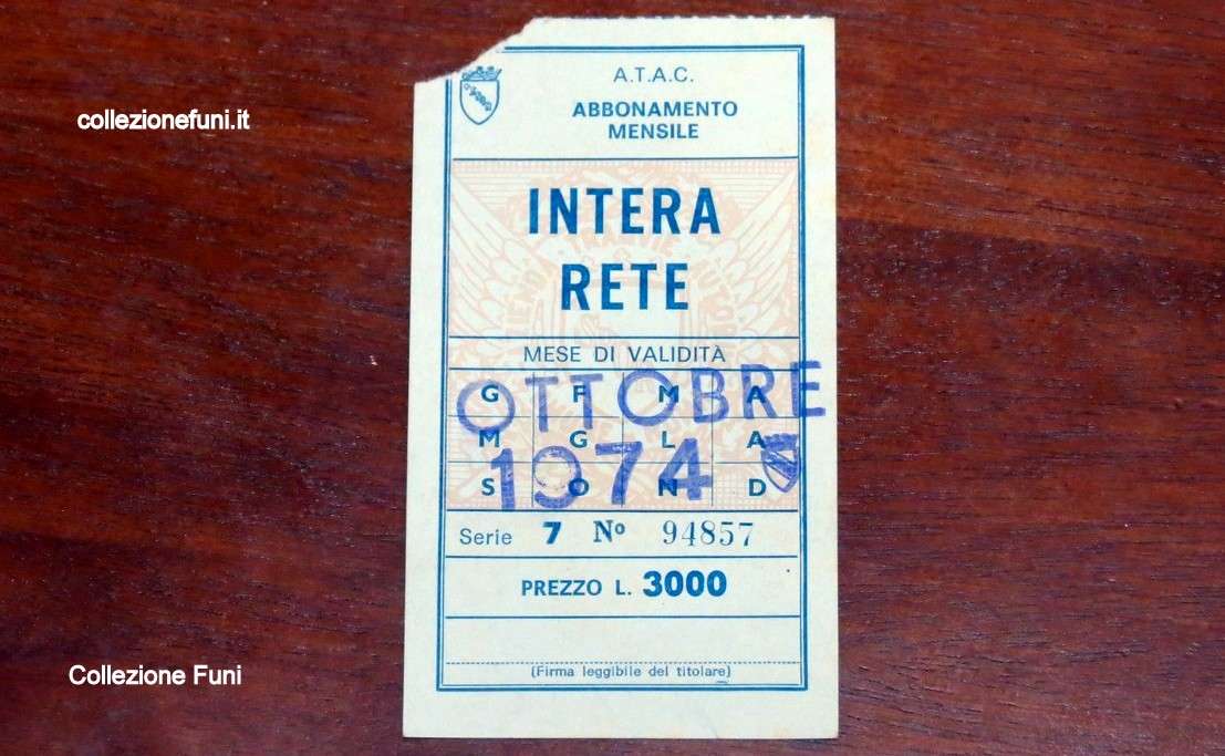 ATAC Intera Rete cc Ottobre 1974